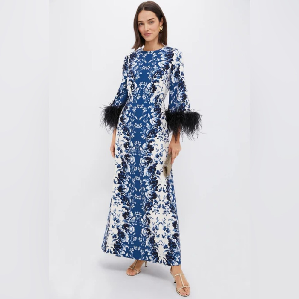 Tuckernuck Indigo Reflection Feather Jamison Dress